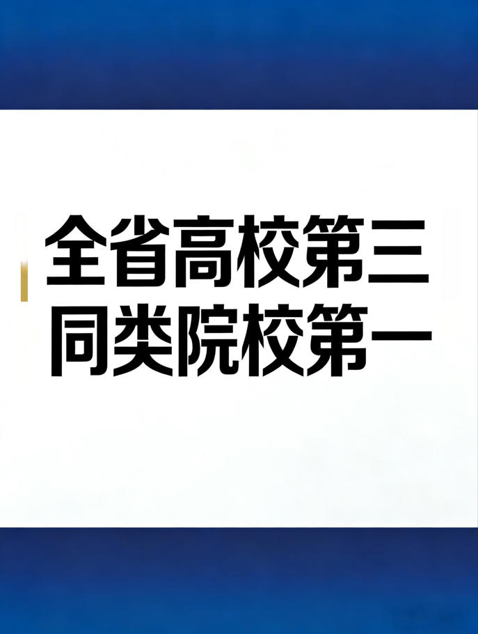 全省高校第三！同类院校第一！