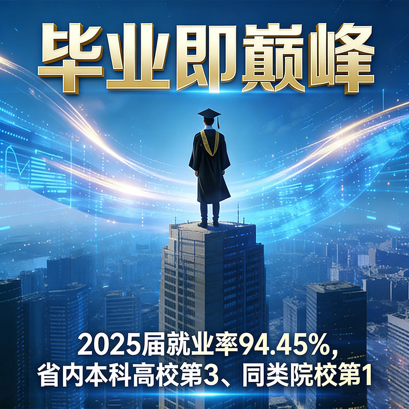 毕业即巅峰:就业率多年位居省内本科高校第3、同类院校第1